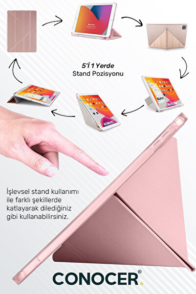 CONOCER Galaxy Tab S9 Fe / S10 Fe 10.9” Inch Compatible Pen Compartment Foldable Stand Protective Tablet Case
