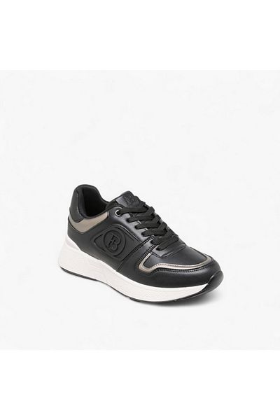 Flora Bella by Shoexpress Flora Bella Logo Embossed Sneakers with Lace-Up Closure