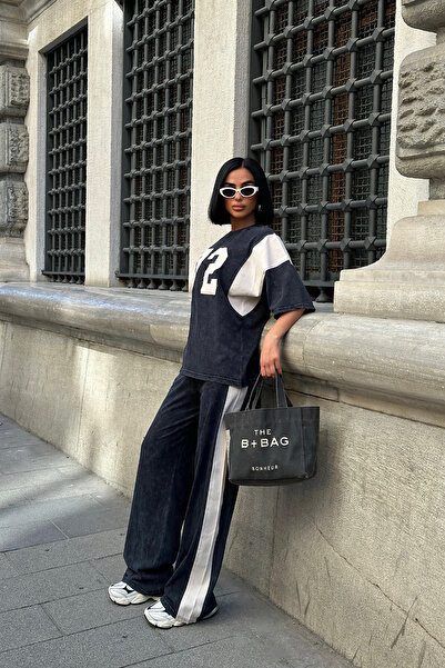 Bliss Γυναικείο σετ αθλητικής φόρμας με κοντό μανίκι 72, άνετο και μαύρο