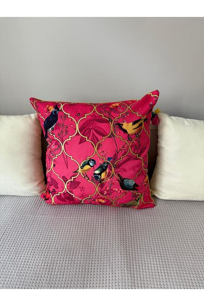 Moda Biçer Glowpillows Dug Linen Lighted Garden/Furniture Throw Pillow Cover