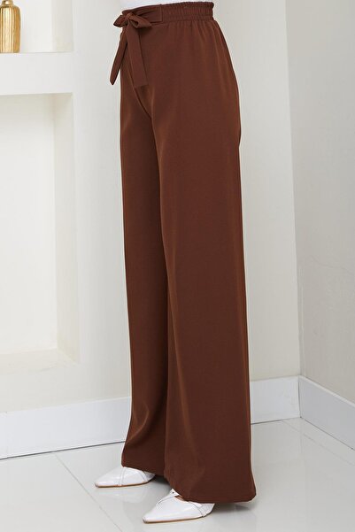 hafsamina Tie-Up Trousers Brown Hm2782