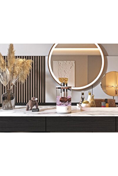 Flippy Portable Makeup Brush Cleaner, Fits Various Sizes, 5V USB, 7000 RPM, Sonic Vibration, White/T