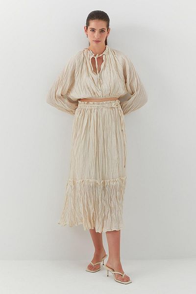 MARKALİSTE Kraşlı Suit Beige