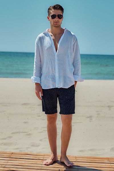 Remsa Mayo Κοντό ανδρικό μαγιό Sea Pool Monogram Rks-010 Navy Blue