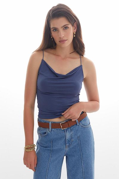 MARKALİSTE Μπλούζα με λουράκι Navy Blue