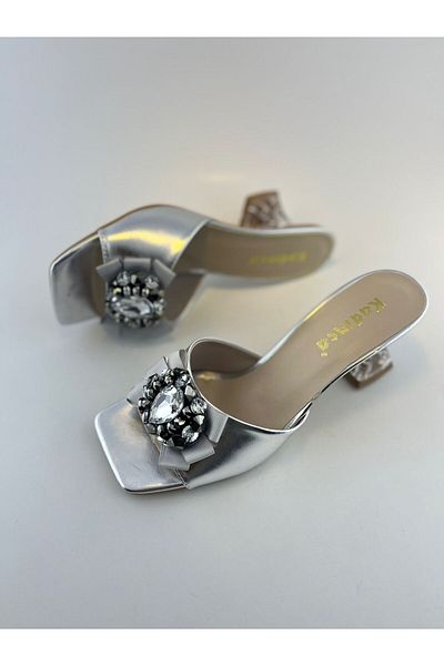 Aldina Nucci Kadıncan Evening Dress Stoned Women's Slippers
