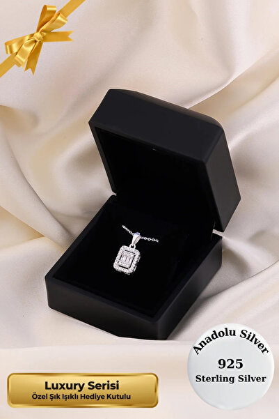 anadolusilver Luxury Serisi Işıklı Hediye Kutulu 925 Ayar Gümüş Kaplama Baget...