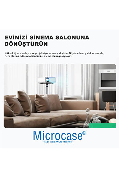 Microcase Taşınabilir Projeksiyon Cihazı Vb 1/4 Vida Girişli Eğim ve Açı Ayarlamalı Tripod-AL5274