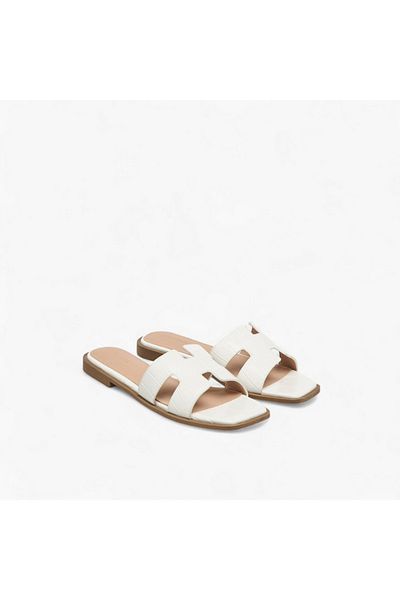 Flora Bella by Shoexpress Flora Bella Textured Slip-On Flat Sandals with Cut-Out Deatil