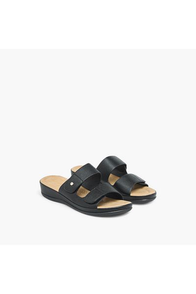 Flora Bella by Shoexpress Flora Bella Textured Slip-On Comfort Sandals