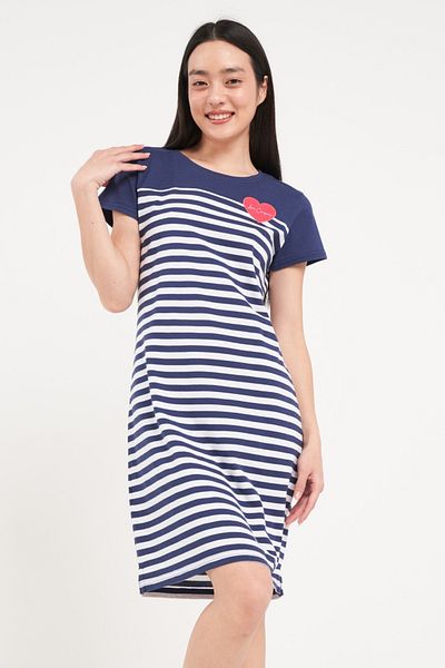 Lee Cooper Rochie dama cu dungi si imprimeu logo
