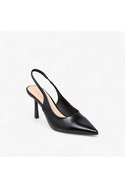 Flora Bella by Shoexpress Flora Bella Solid Slingback Shoes with Stiletto Heels