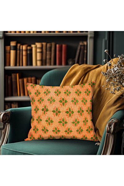 TURKISHRUG KINGDOM وسادة مزخرفة بنمط كليم - مظهر مصنوع يدويًا على الطراز العرقي