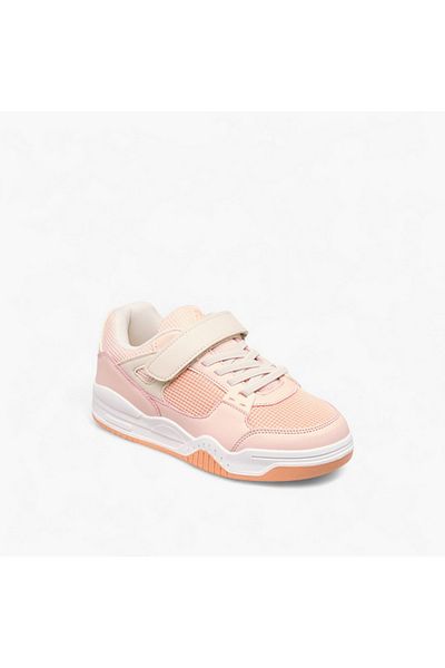 Kappa Girls' Panelled Sneakers with Hook and Loop Closure