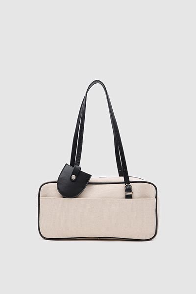 Shule Bags Geantă dreptunghiulară Solea Garnished Neagră