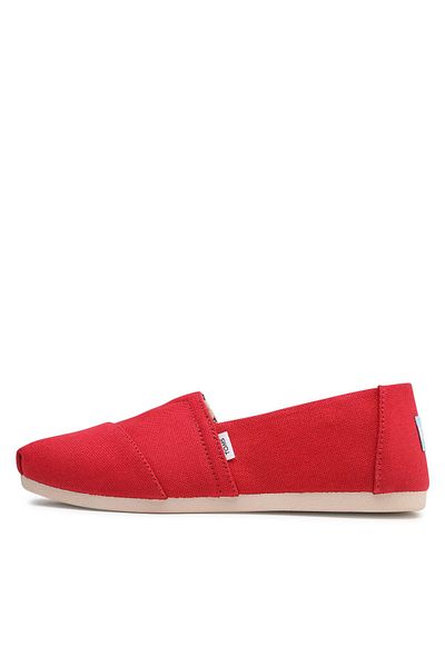 Toms Women's Sneakers red TOMS-RECYCLED COTTON CANVAS WOMEN'S ALPARGATA 10017743 RED