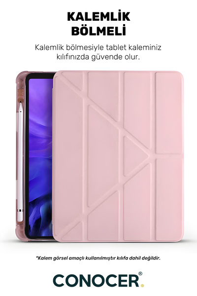 CONOCER Samsung Galaxy Tab S9 Fe Plus 12.4" Inch Case Tablet Case with Pen Compartment Folding Stand