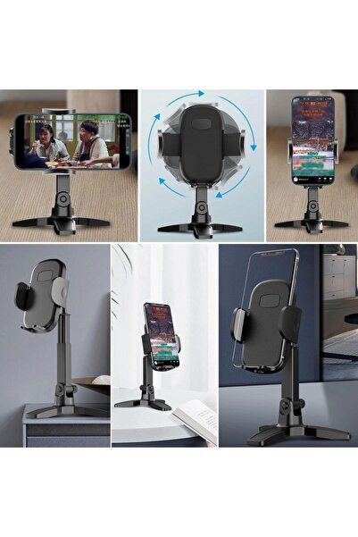 shopwave Desktop Phone Stand Standing Phone Tripod with 360 Degree Rotatable Head (5047)