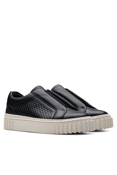 CLARKS Women's Sneakers black CLARKS-26181205 318 BLACK LEATHER