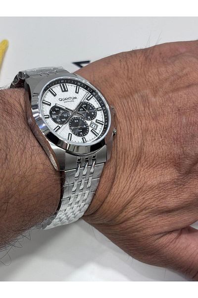 Quantum 100% Steel Adrenaline Special Series Men's Watch with Sapphire Glass Calendar 100 Atm 41 mm