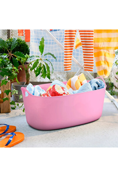 IKEA Torkıs Çamaşır Sepeti Pembe 35 Lt