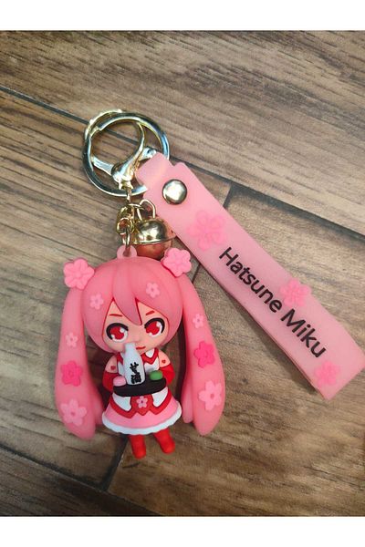 FG KONNİCHİWA Hatsune Miku Zilli Hairy Size Silkon Keychain
