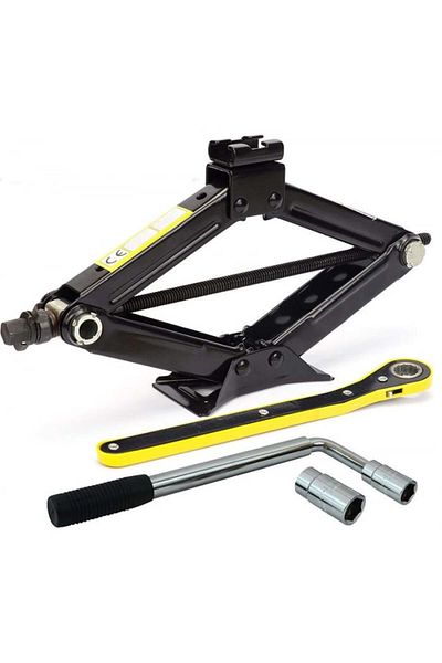 ORYX Cric trapezoidal 2T 105-410mm cu clichet si o cheie telescopica pentru roti SN4549