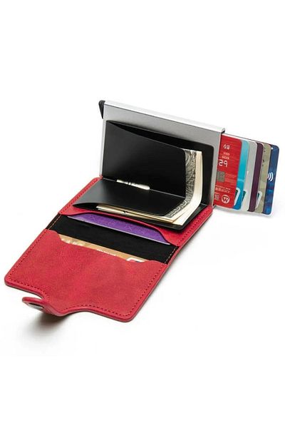 iUni P2 Rfid Wallet, 10 Cards, Grena Red