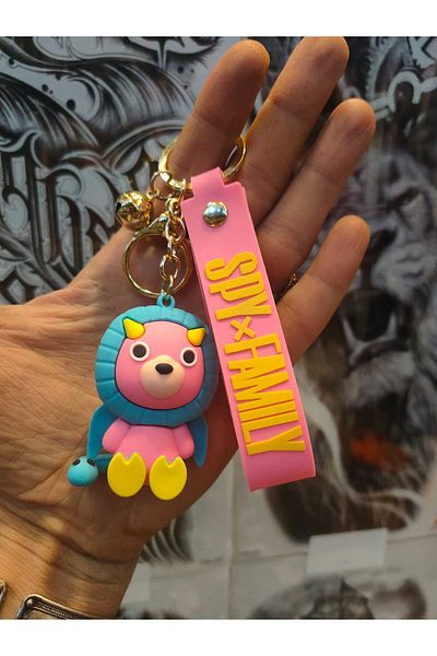 FG KONNİCHİWA Keychain Anime Spy X Family Anya Forger Silicone Keychain Bag Ornament Toy Accessory Car Ornament