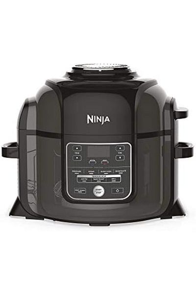 NINJA Foodi Multi-Cooker [OP300UK], 7-in-1, 6L, Electric Pressure Cooker and Air Fryer, Grey and Bla