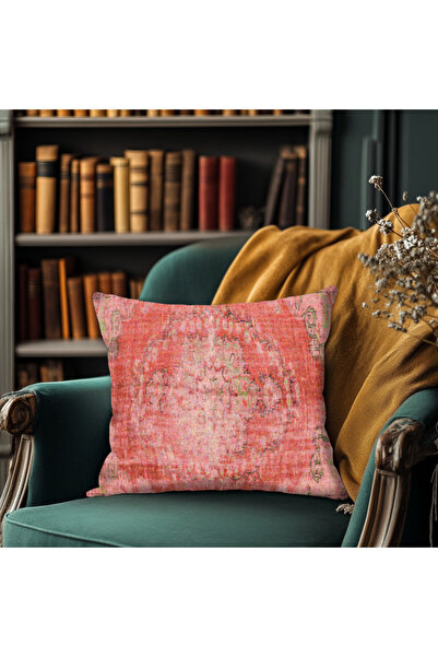 TURKISHRUG KINGDOM غطاء وسادة مطبوع بنمط كليم