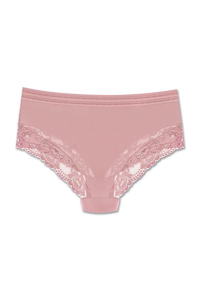 ZENA UNDERWEAR Tulle and Lace Detailed Elastic High Waist Plus Size Women's Panties