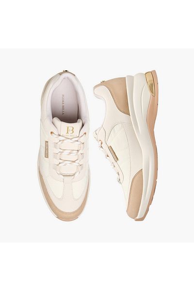 Flora Bella by Shoexpress Flora Bella Panelled Sneakers with Lace-Up Closure