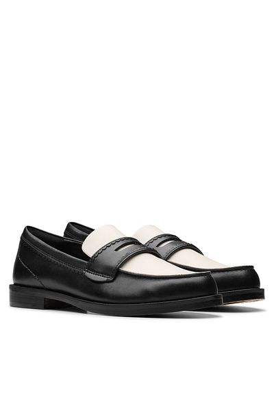 CLARKS Women's Moccasins black CLARKS-26181270 316 BLACK COMBI LEA