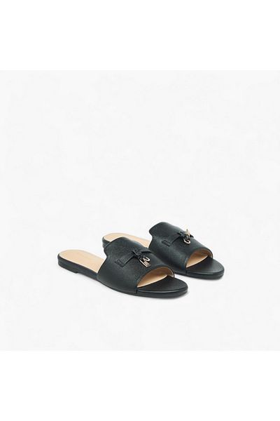 Flora Bella by Shoexpress Flora Bella Lock Accent Slip-On Sandals