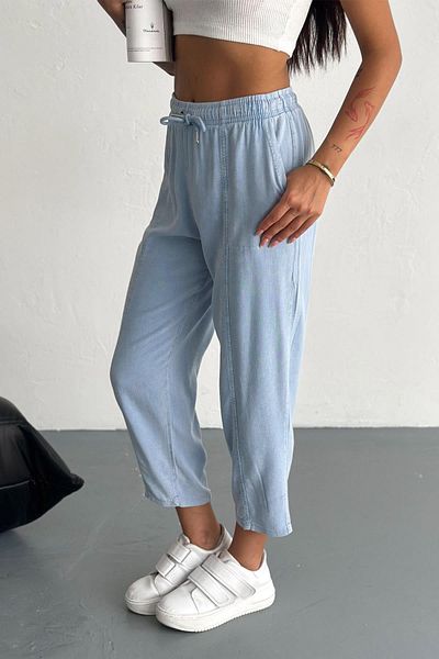 İstangül Butik Cotton Drift Wash Pattern Carrot Pants