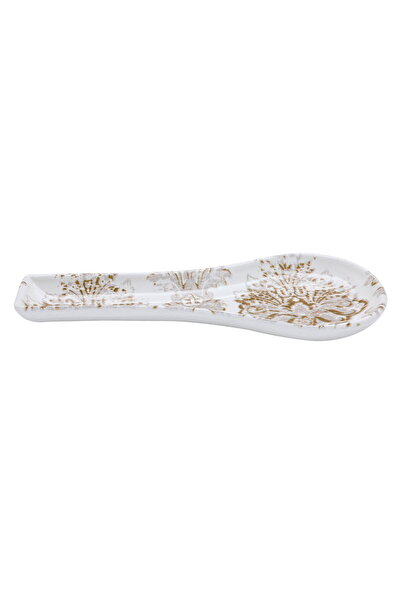 Generic Al Saif Gallery porcelain spoon stand, oval, 27 cm - gold