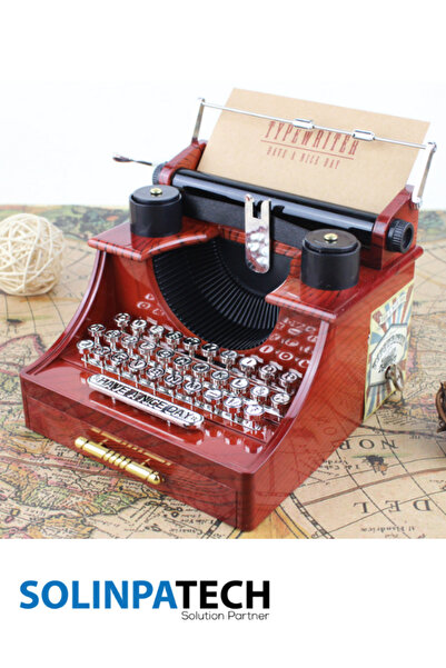SolinpaTech Nostaljik Tasarım Daktilo Hareketli Müzik Kutusu