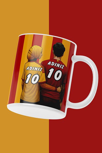 HobiShop Special Jersey Name and Number Mug Coffee Cup for Men, Girls, Hijab Lovers and Couples