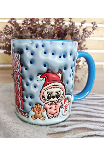 Mugs and love Labubu baskı porselen kupa