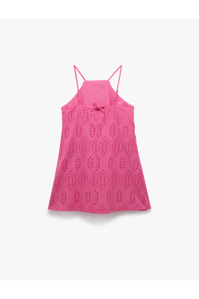 Koton Pamuklu A Kesim Mini Halter Yaka İnce Askılı Fisto Elbise