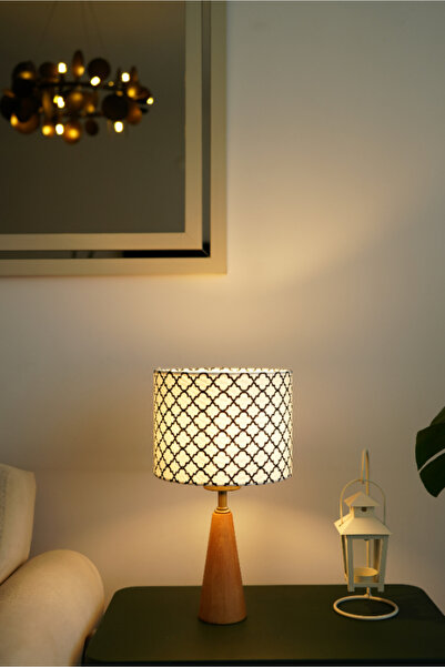 resinglight Üçgen Ahşap Siyah Detaylı Model Silindir Baskı Kumaş Şapka Şık Ya...