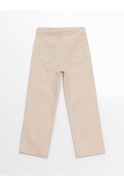 LC Waikiki Girl's Jeans Pants with Adjustable Elastic Waist