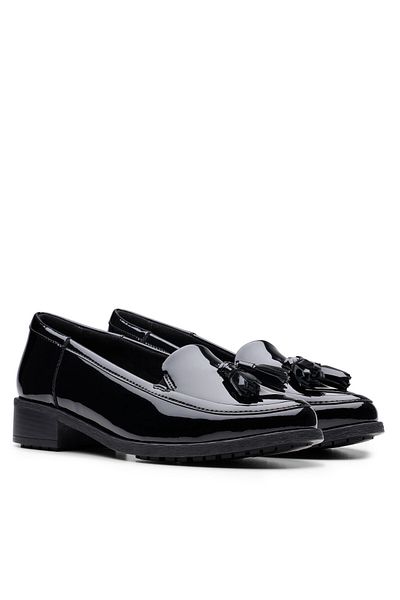CLARKS Women's Lords black CLARKS-26178704 014 BLACK PAT