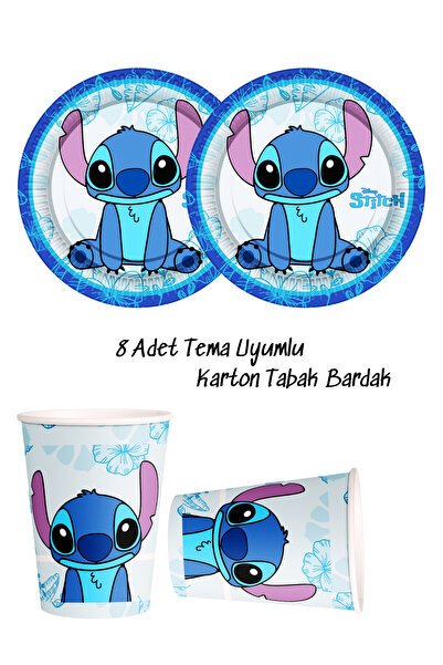 snowparty Stich Stitch Lilo and Stiç Plate and Cup Birthday Decoration Set