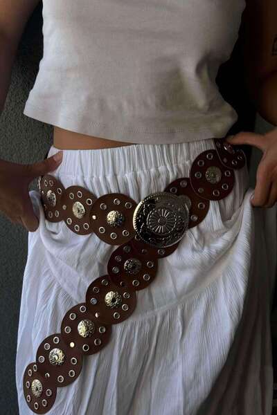keisy Bohemian Medallion Buckle Women's Belt