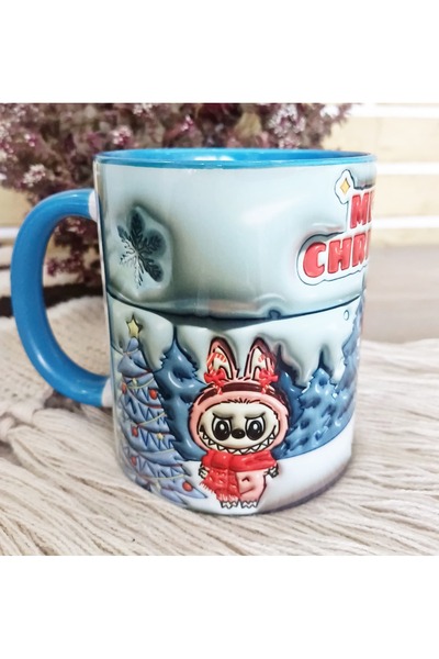 Mugs and love Labubu baskı porselen kupa