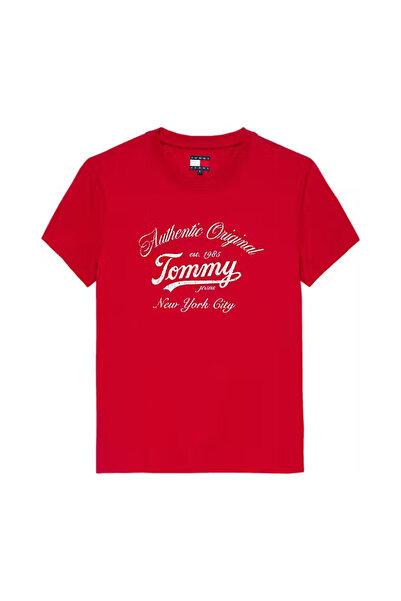 Tommy Hilfiger Women's New York City Logo T-Shirt - Red