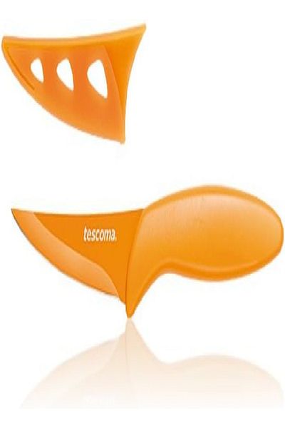 TESCOMA Presto Non-Stick Utility Knife – 8 cm Blade, Yellow Handle