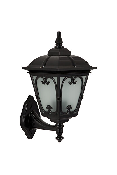 Şanlı Şanlı Teras Balkon Bahçe Duvar Lambası - Siyah Aplik - Bahçe Sarkıt Ayd...